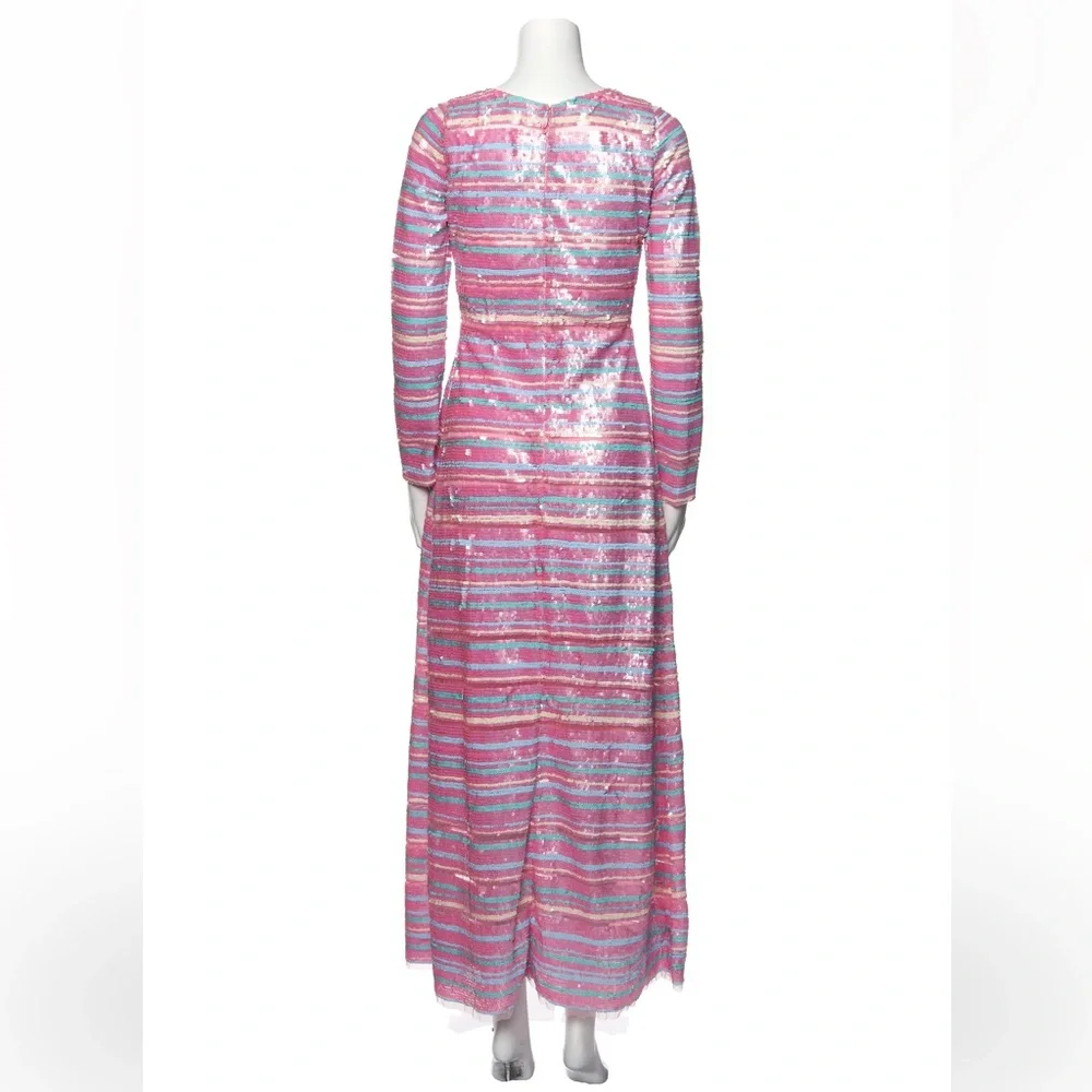 NWT LoveShackFancy Avalyn Sequin Stripe Dress size 4 - Picture 3 of 5